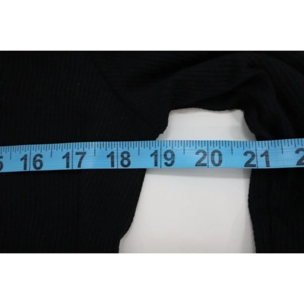 Jenni by Jennifer Moore Women's Solid Long-Sleeve Pajama Top- Small - Deep Black